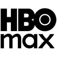HBO Max -logo, jossa on rohkeat mustat kirjaimet valkoisella pohjalla.