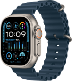 Apple Watch Ultra 2 (GPS + Cellular, 49 mm), Titaanikuori ja keskiyönsininen Ocean-ranneke