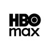HBO Max -logo, jossa HBO on lihavoitu mustilla kirjaimilla ja yläpuolella on max pienillä mustilla kirjaimilla valkoisella pohjalla.