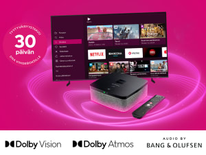 DNA TV -palvelussa on Dolby Atmos ja Vision tuki.