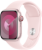 Apple Watch Series 9 (GPS + Cellular 41 mm), Pinkki alumiinikuori ja urheiluranneke (S/M)