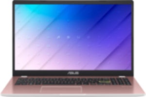 Ruusukultainen ASUS-kannettava, jossa on liukuvärjätty sinivioletti näyttö ja näkyvä näppäimistö.