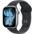 Apple Watch Series 11 (GPS + Cellular, 42 mm) tähtiharmaa/musta urheiluranneke, S/M