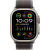 Apple Watch Ultra 2 (GPS + Cellular, 49 mm), Titaanikuori ja sininen/musta Trail -ranneke, S/M