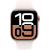 Apple Watch Series 10 (GPS 42 mm), S/M, Ruusukulta alumiinikuori  ja punanhäivä urheiluranneke
