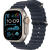 Apple Watch Ultra 2 (GPS + Cellular 49 mm), luonnonvaalea titaanikuori ja laivastonsininen Ocean-ranneke