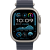 Apple Watch Ultra 2 (GPS + Cellular 49 mm), luonnonvaalea titaanikuori ja laivastonsininen Ocean-ranneke