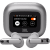 JBL Live Beam 3 langattomat vastamelunappikuulokkeet, Hopea