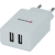 Swissten-matkalaturi 2.1A + USB-A-Lightining -latausjohto