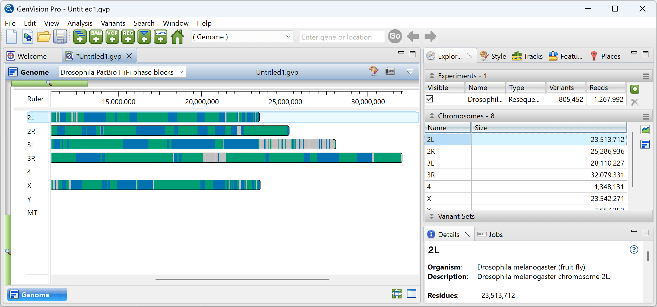 2025-03-24_10-54-36_k9xjix PacBio Hifi sequencing workflow results displayed in GenVision Pro