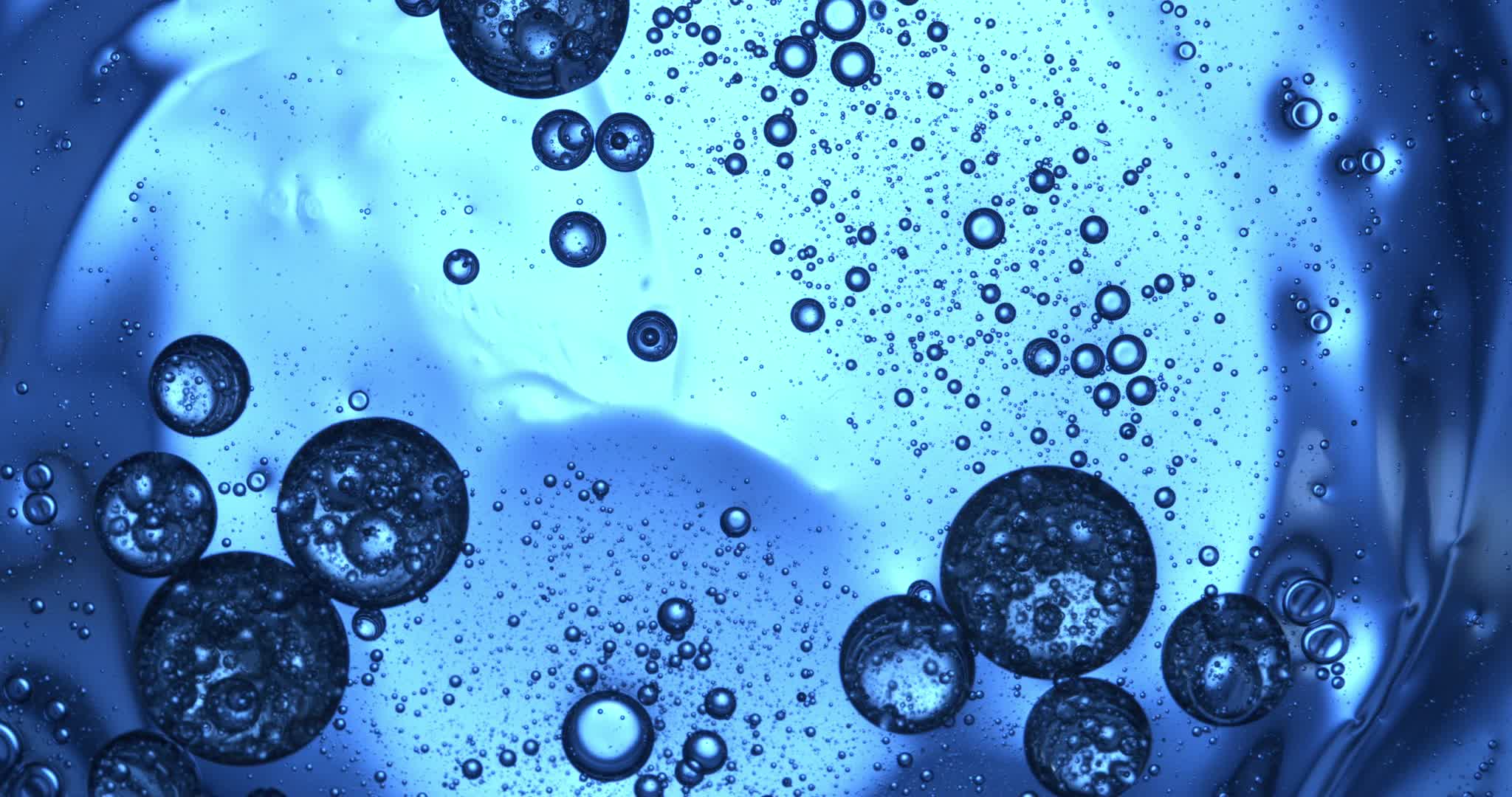 Blue molecular bubbles