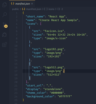 Manifest file for Project