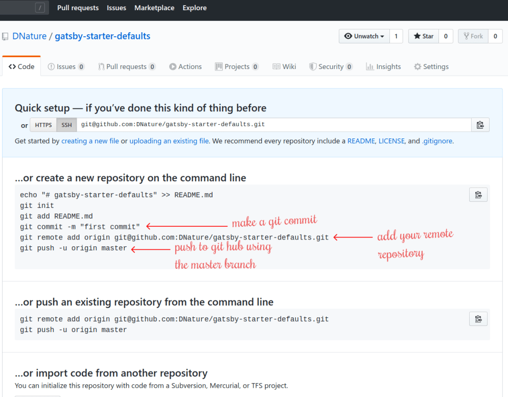 push to github