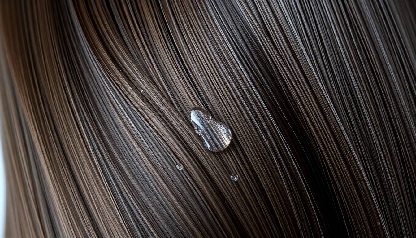 glossy healthy hair with vibrant shine and smooth texture