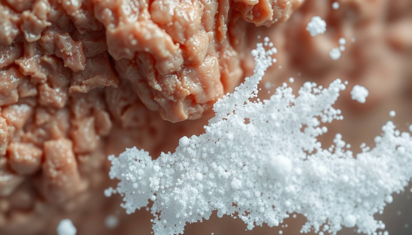 close-up of irritated sensitive skin and limescale deposits on shower surfaces