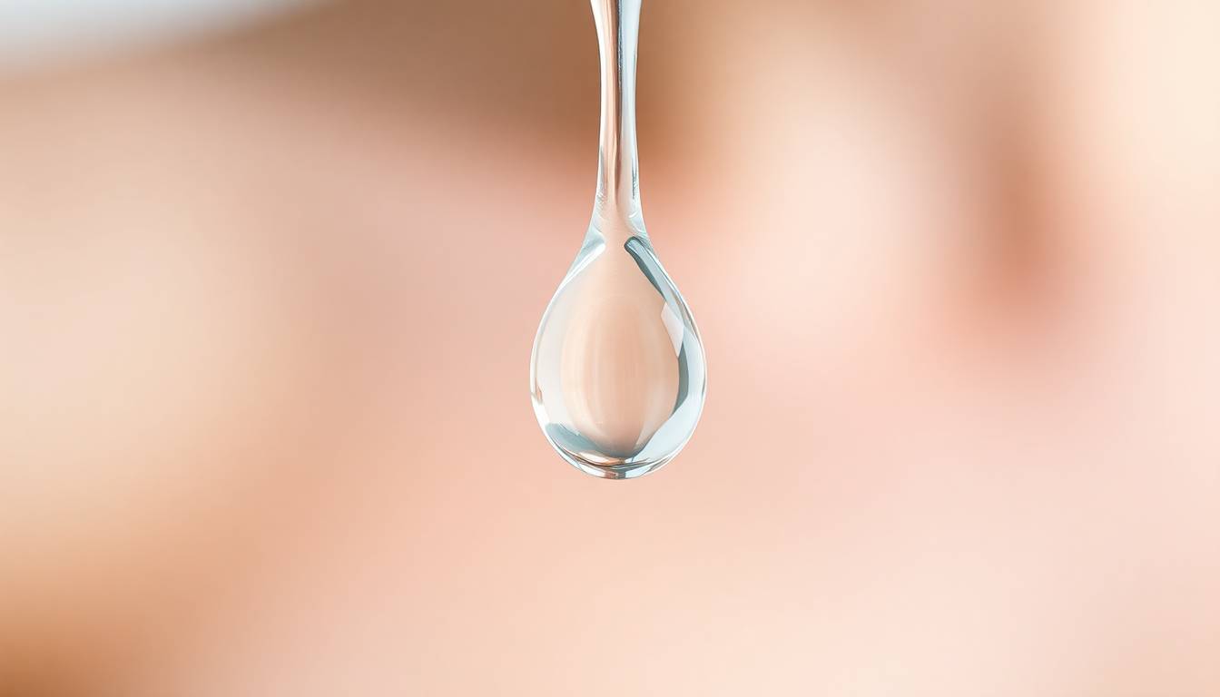 crystal-clear filtered water droplets on healthy glowing skin surface with improved texture and radiance