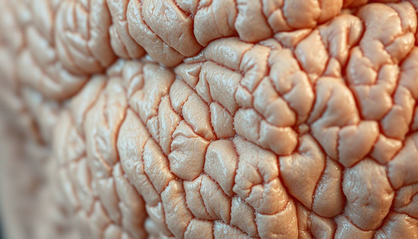 close-up of aged skin texture showing mineral deposits and dryness from hard water exposure