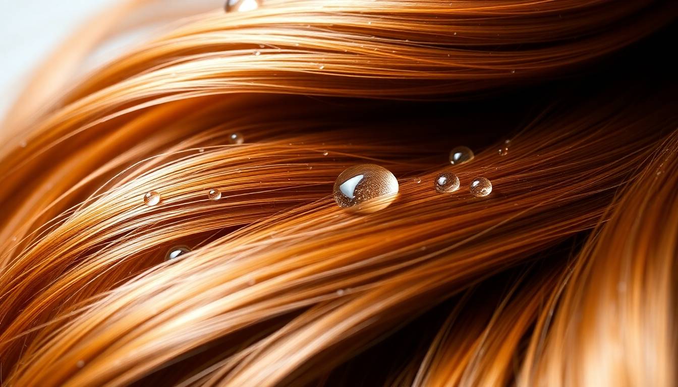 healthy, shiny hair texture with visible strength and vitality after using filtered shower water