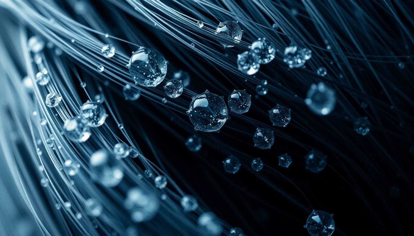 Close-up of water droplets showing mineral deposits and chlorine residue on skin surface