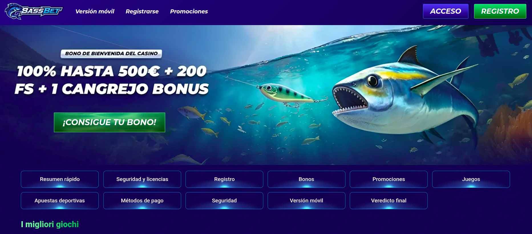 Bassbet Casino: combinación de seguridad, bonos y variedad de juegos