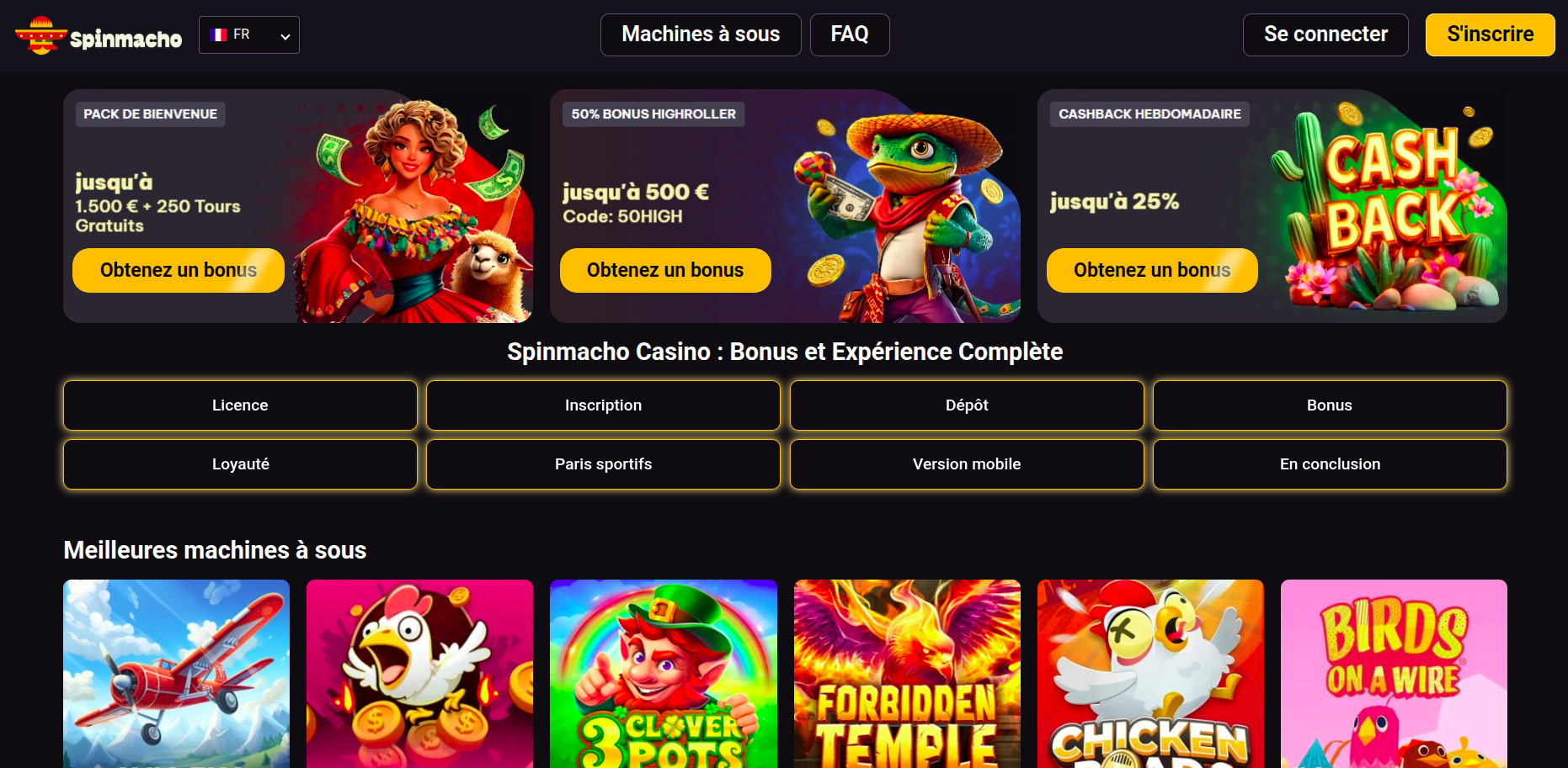 Casino en ligne : profiter des cashbacks et rakebacks VIP sur Spin Macho Casino