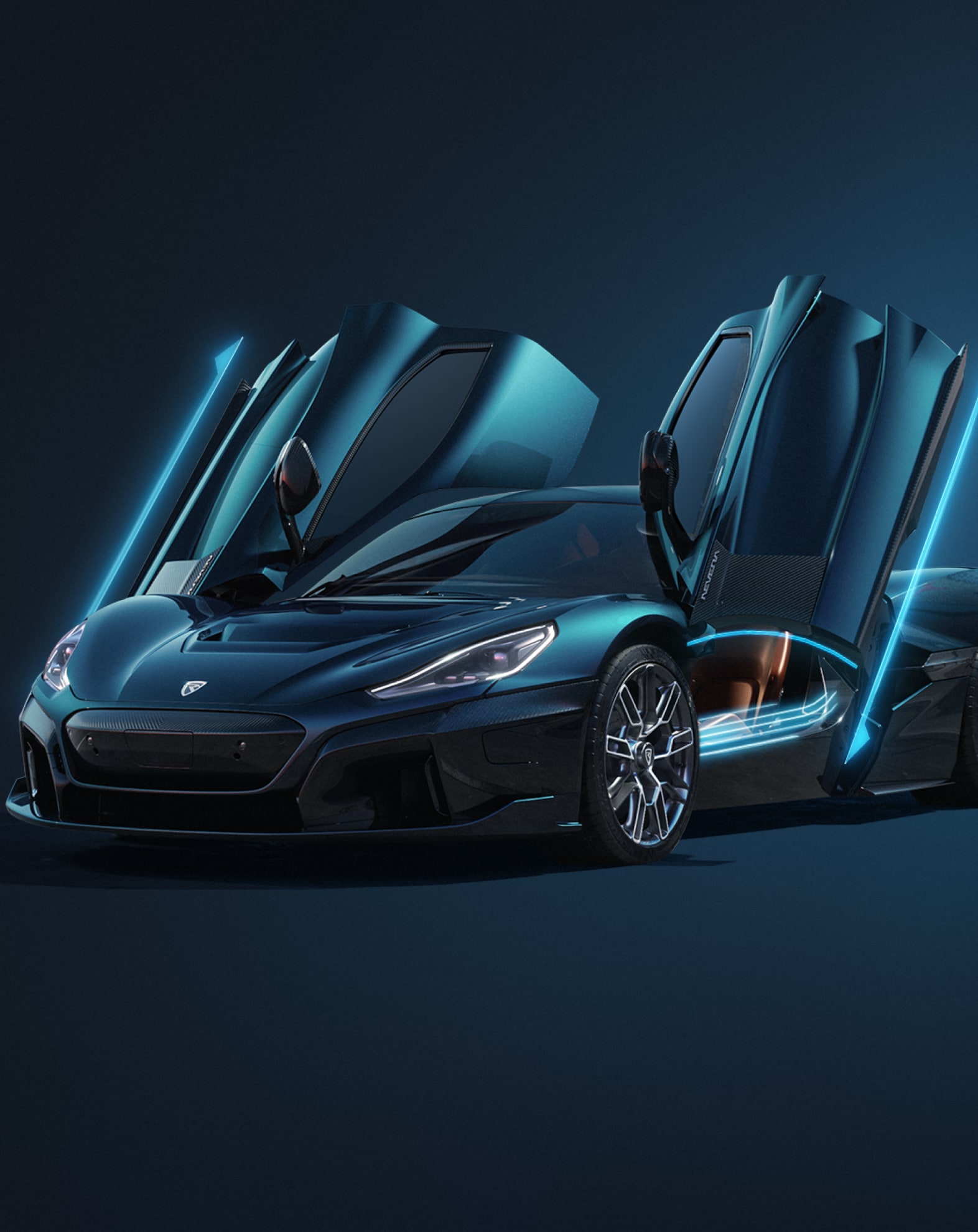 rimac car with open doors