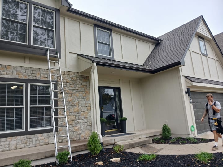 5-inch seamless gutters, downspouts, Olathe, KS