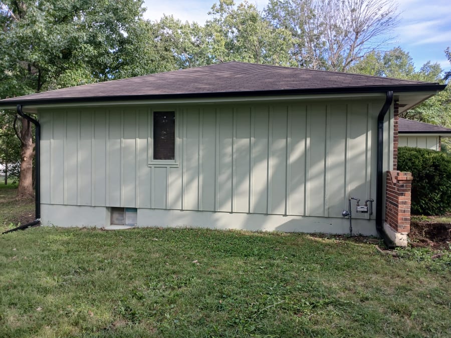 5-inch seamless gutters, downspouts, Peculiar, MO, photo 4 of 4