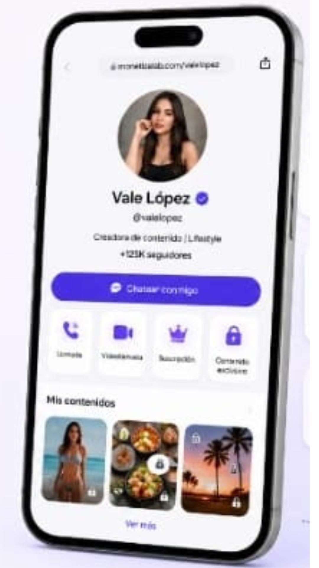 Perfil de creador en MonetizaLab