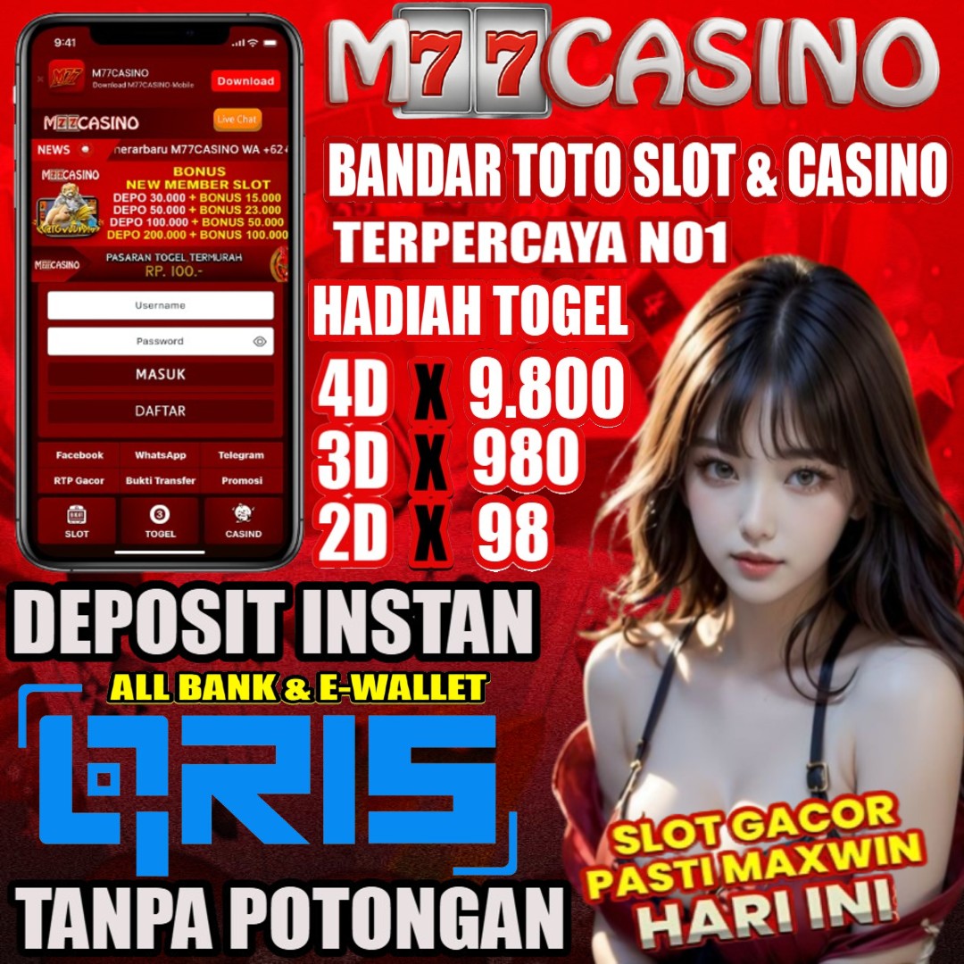 M77CASINO : Link Login Bandar Toto Online Resmi Gampang Jackpot Hari Ini