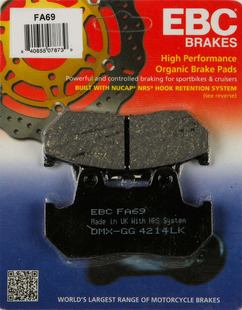 BRAKE PADS FA69 ORGANIC