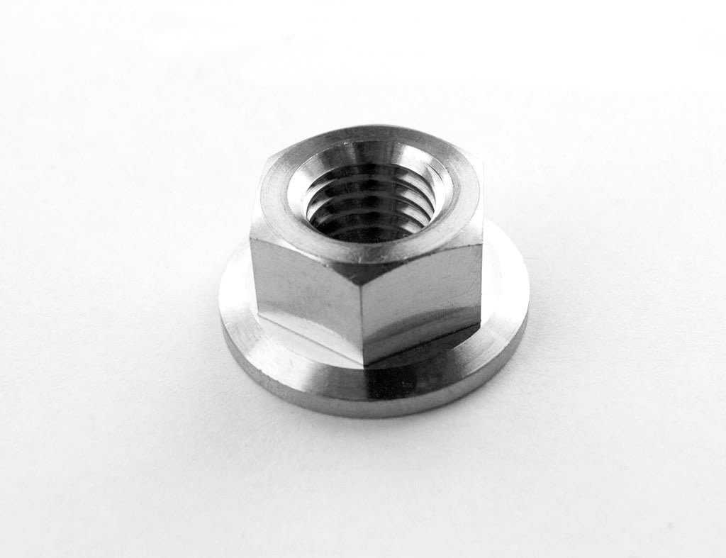 Titanium Flanged Hex Nut 12 x 1.75mm - Image 2