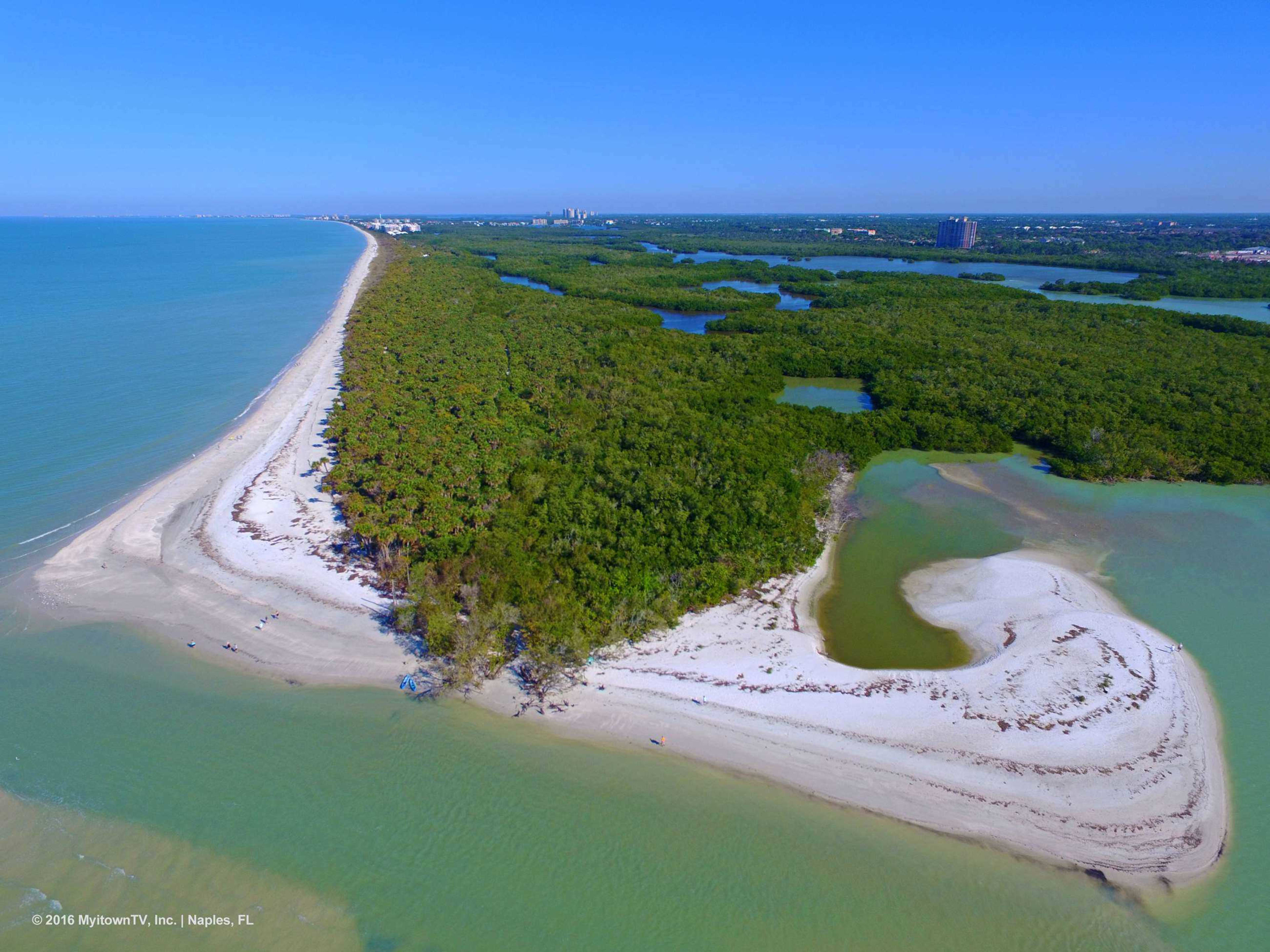 Aerial view of Barefoot Beach