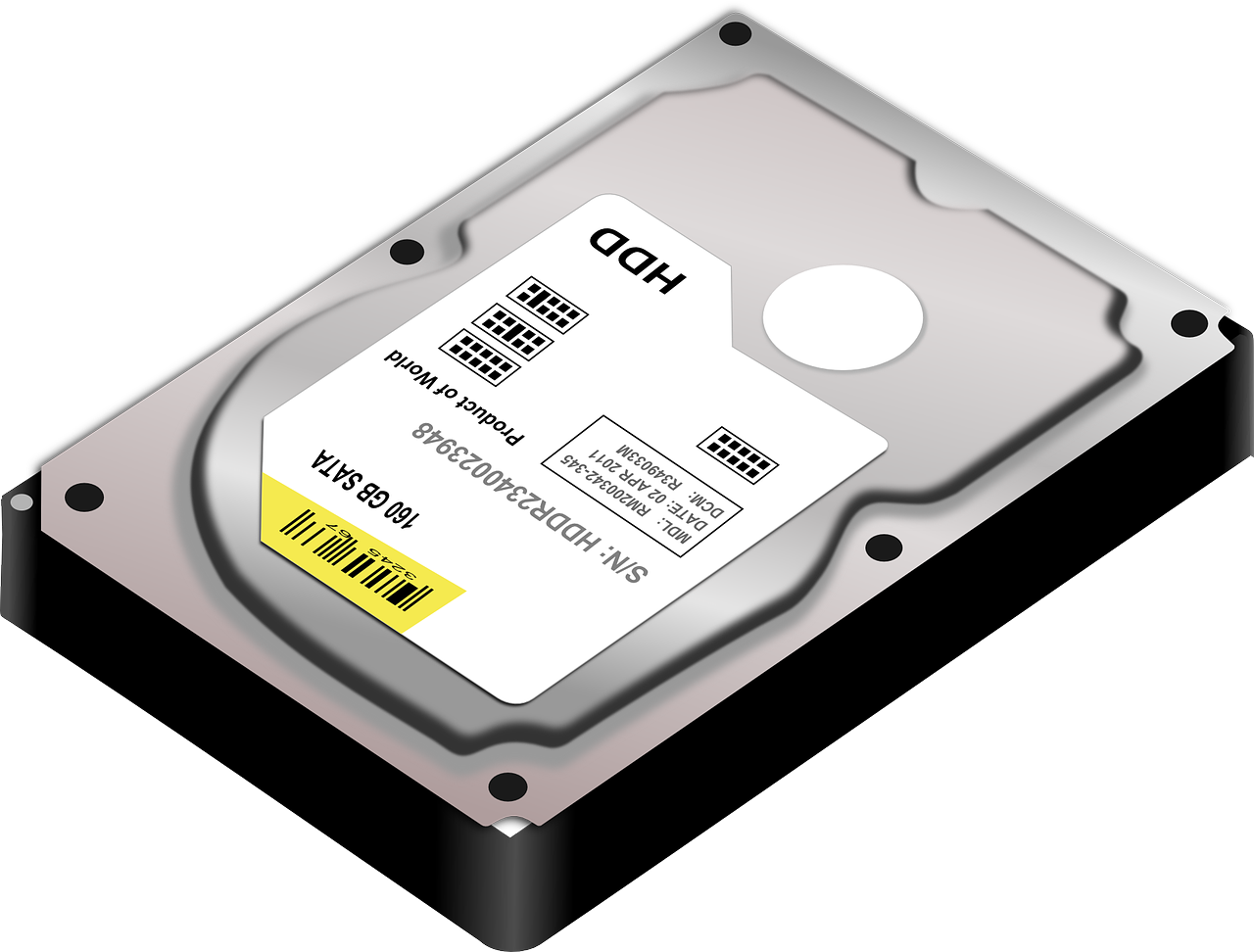 Imagen de un disco duro mecánico (HDD) Imagen de un disco duro mecánico (HDD)