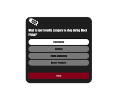 Black Friday Shopping Quiz Template - Step 2