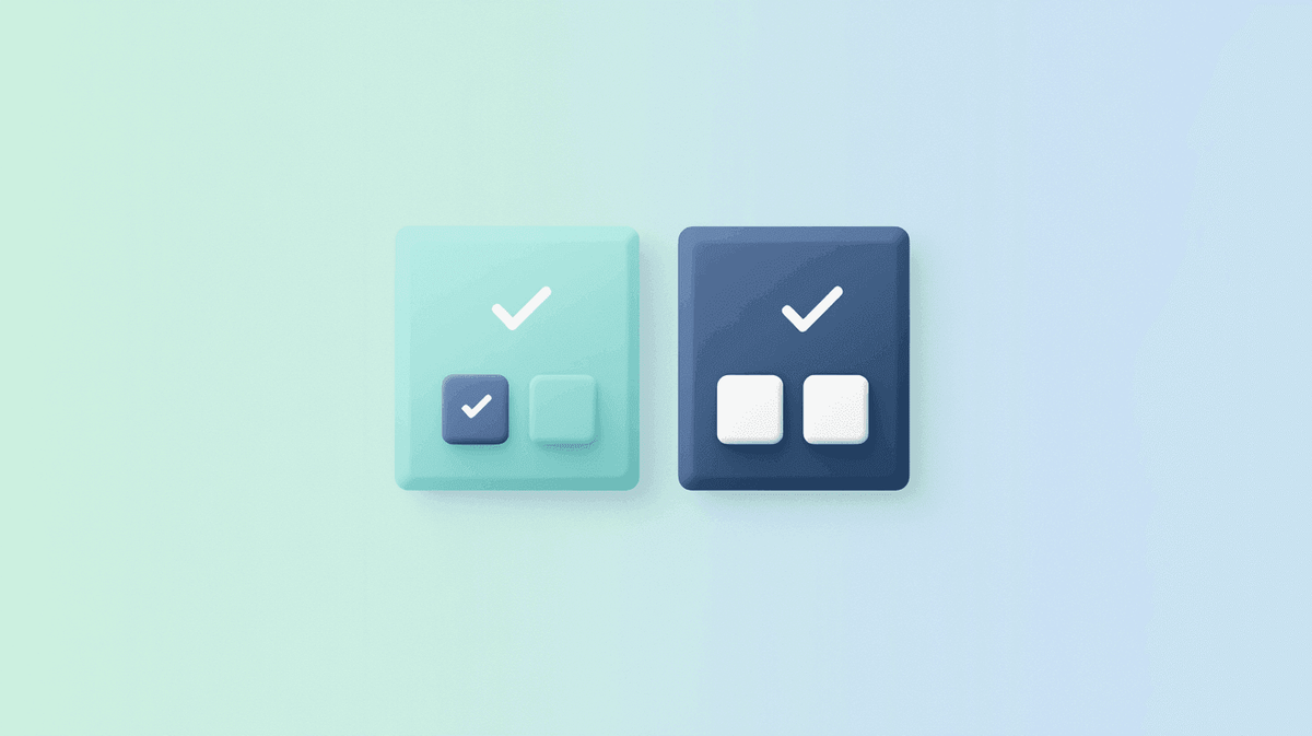 Two widget popups for, one clean and efficient and the other slow and heavy