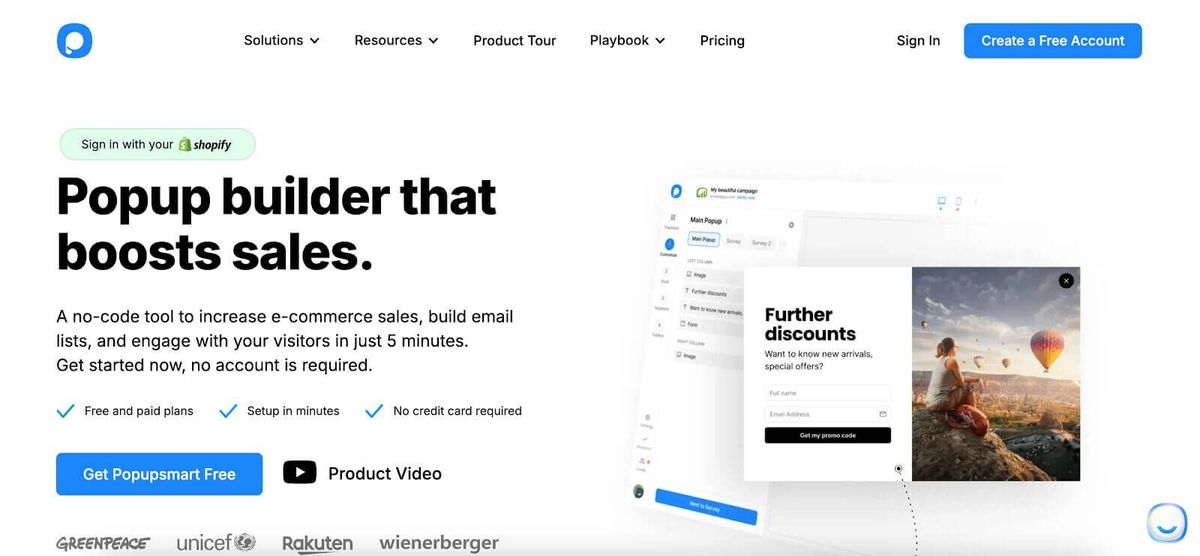 Popupsmart Home Page
