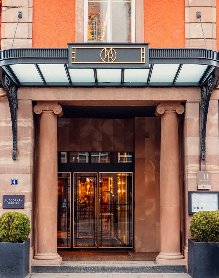 The entrance of the Maison Rouge Strasbourg, rue des Francs-Bourgeois