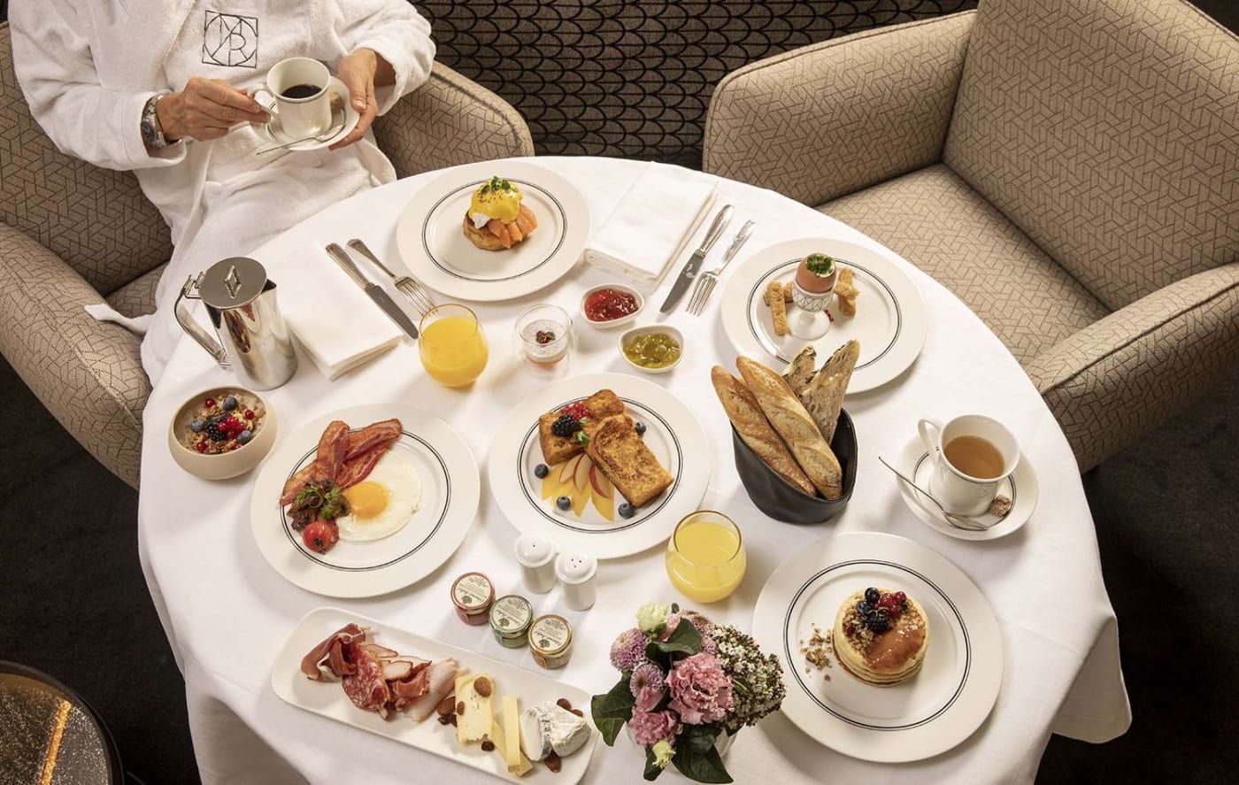 A breakfast table served at the Maison Rouge Strasbourg
