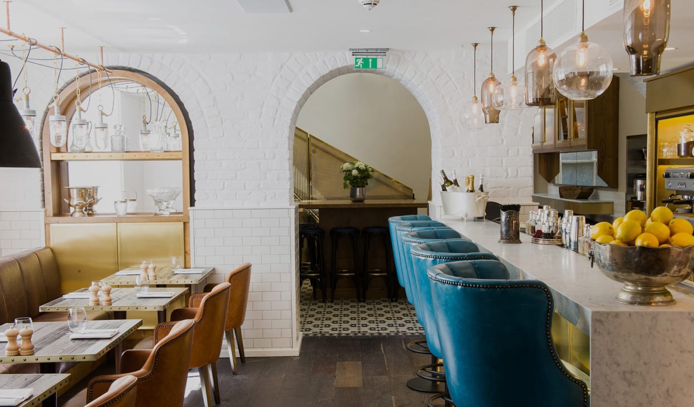 Restaurant Apero im Ampersand Hotel in London unter viktorianischen Gewölben