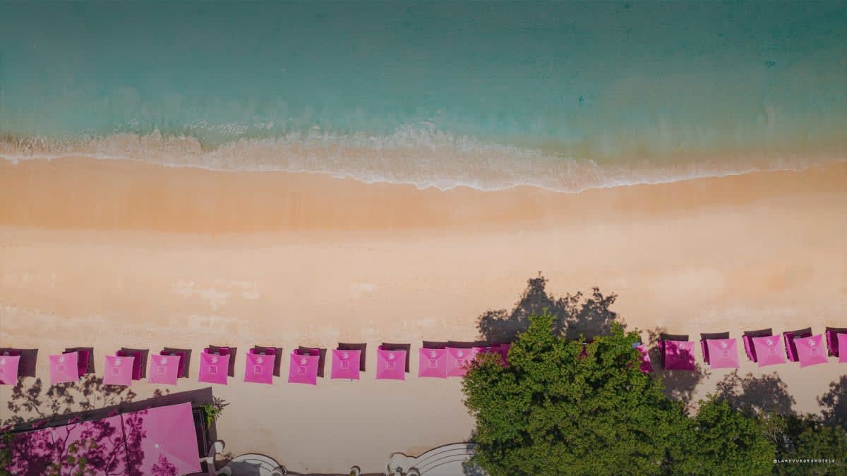 Fa&ccedil;ade et plage du Sandy Lane sur la c&ocirc;te ouest de la Barbade