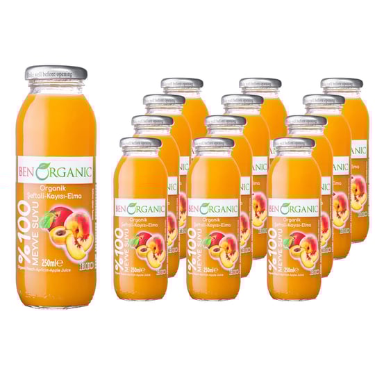 BENORGANIC Peach Apricot Apple Juice 250 ml