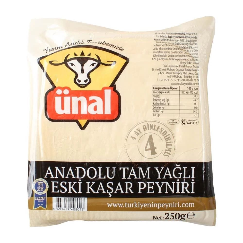 Ünal Anatolian Aged Kashar Cheese 8 x 250g