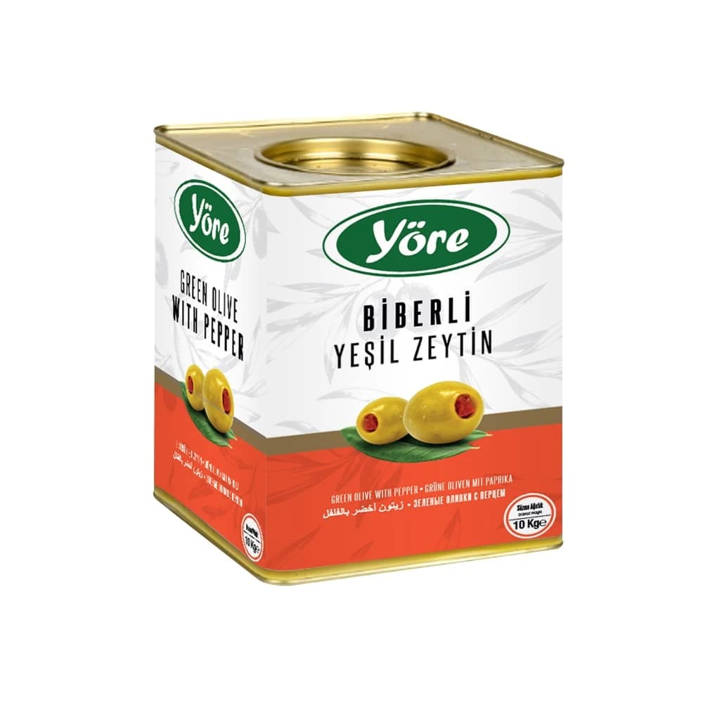 YORE Domat Peppered Champion Olives (161-180 count) 10KG Tin