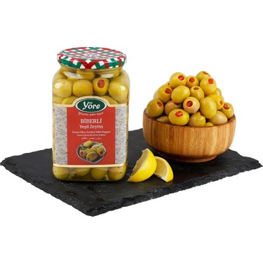 YORE Domat Peppered Champion Olives (161-180 count) 720CC Jar
