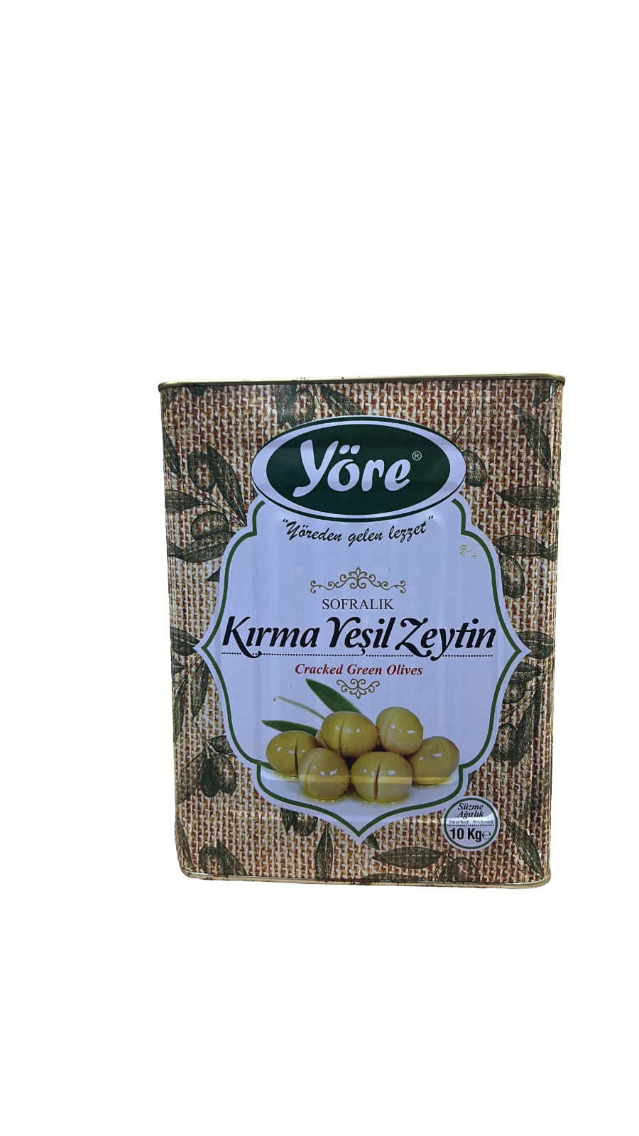 YORE Green Gemlik Village Cracked Super Olives (291-320) 10KG Tin