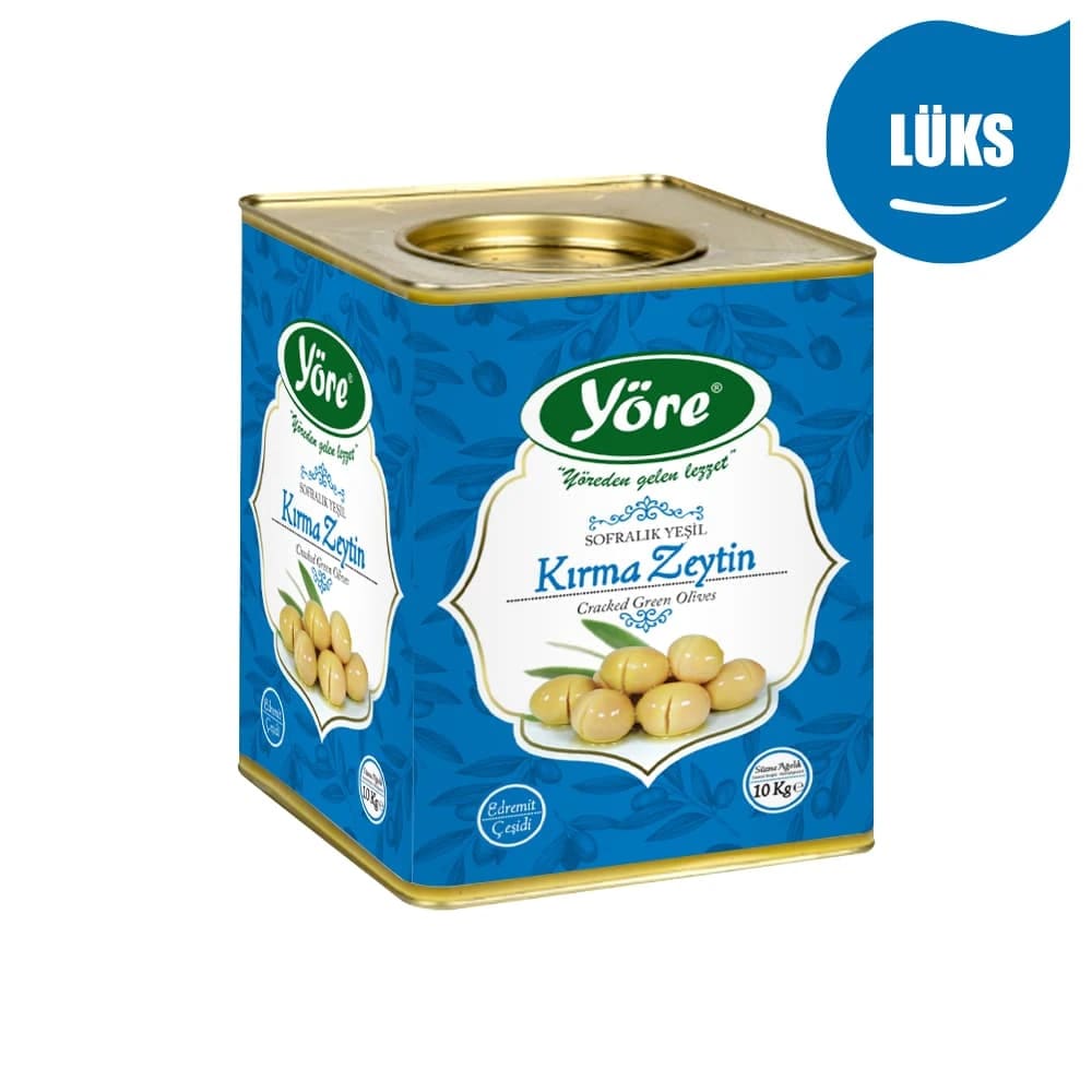 YORE Ayvalık Cracked Luxury Olives (291-320) 10KG Tin