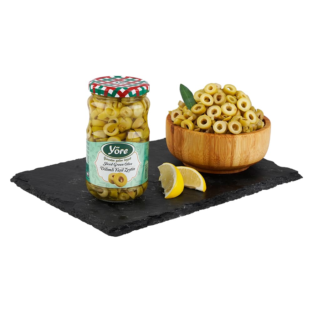 YORE Sliced Green Olives, 370cc Jar
