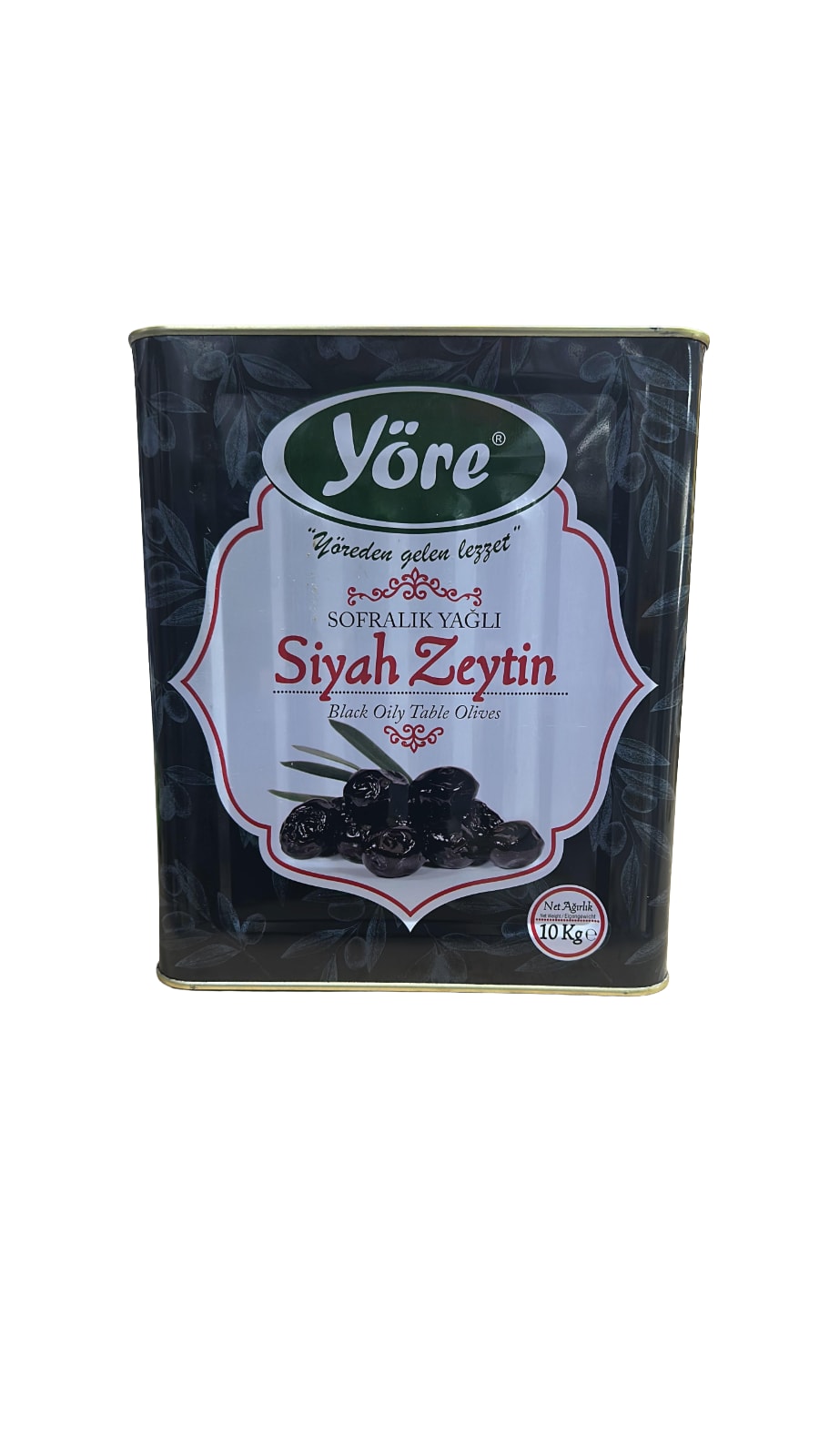 YORE Gemlik Oily Cured Selected A Grade Olives, Count (201-230), 10kg Tin TNKTNK10000