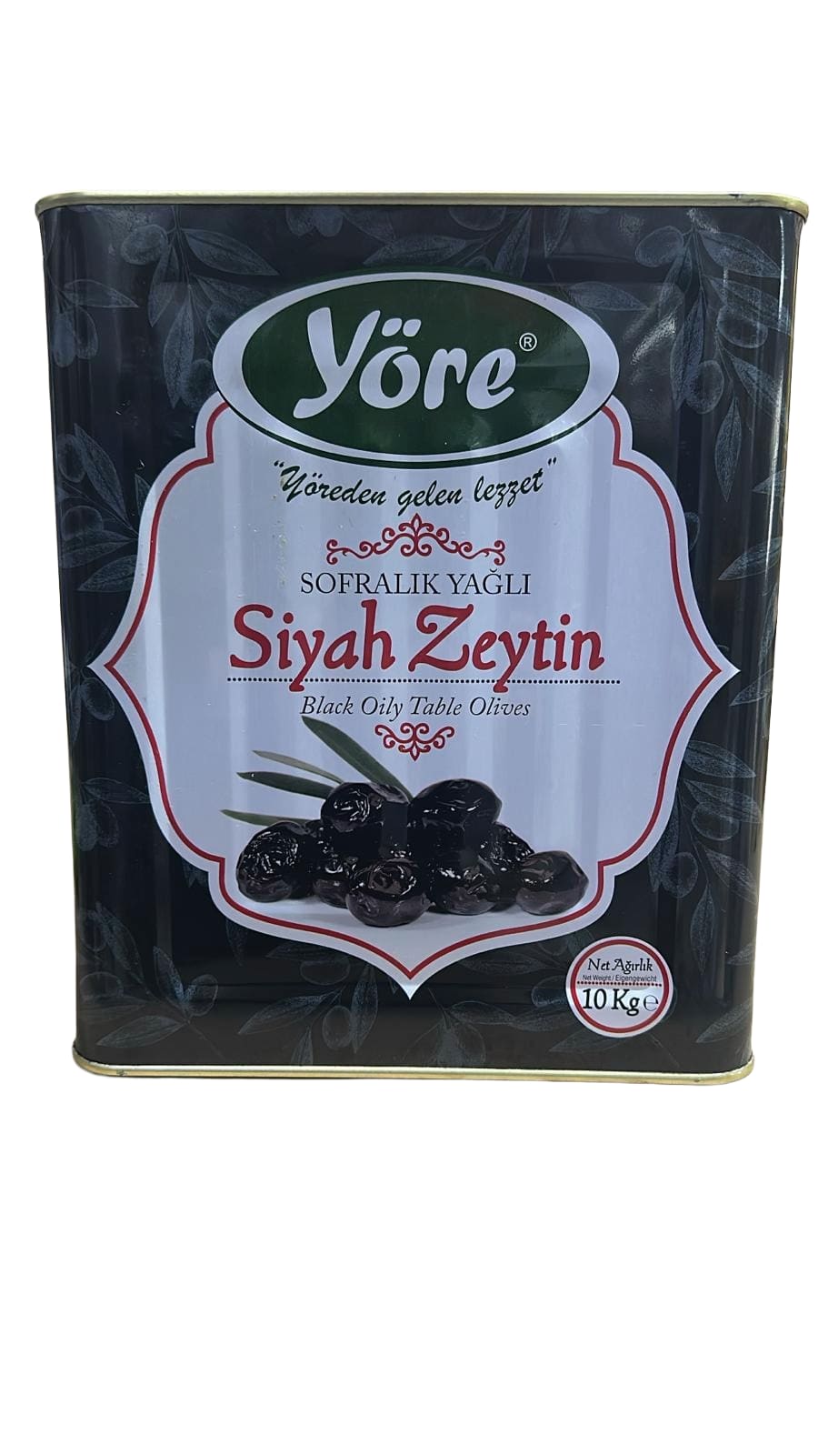 YORE Gemlik Oily Cured Mega Olives, Count (231-260), 10kg Tin TNKTNK10000